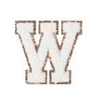 W - Letter Patch White