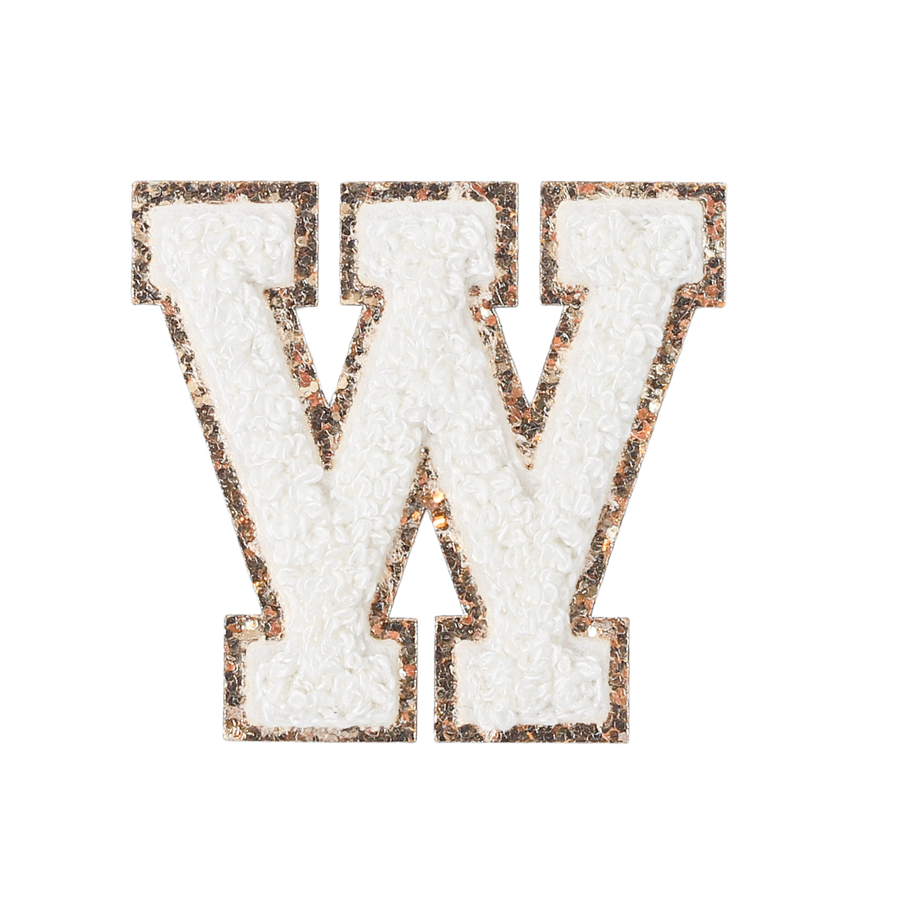 W - Letter Patch White