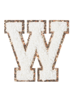 W - Letter Patch White