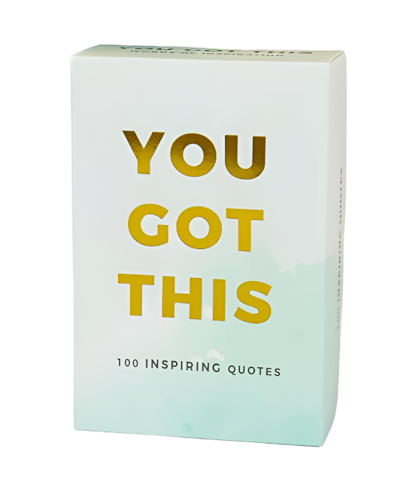 Box with 'YOU GOT THIS' text on a light background