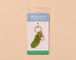 Enamel Keychain & Bag Charm—Pickle (Veggie, Foodie, Summer)