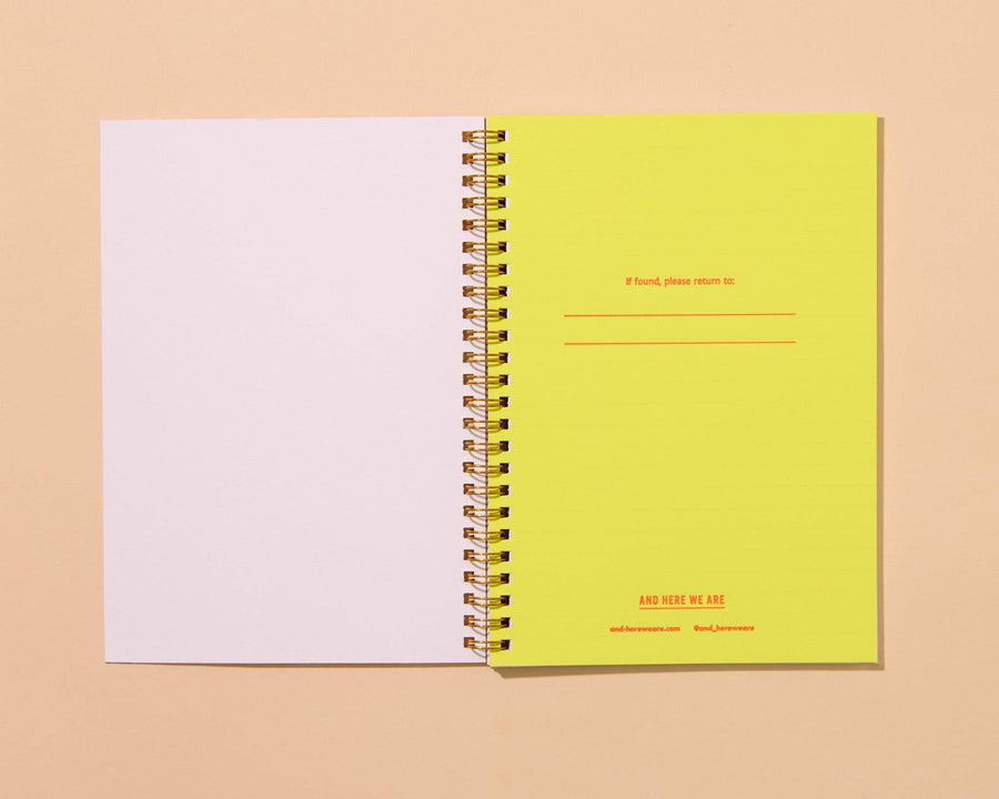 Letterpress A5 Lined Spiral Notebook—Pickles