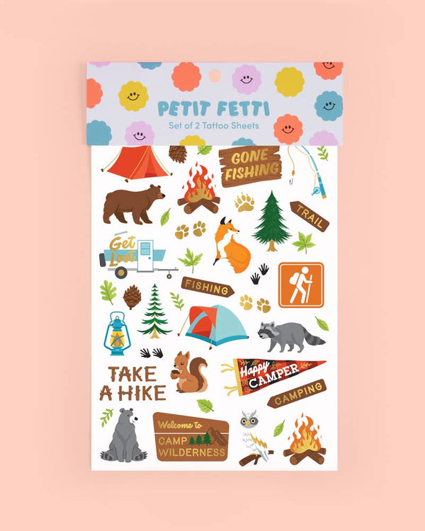 Camping Temporary Tattoos