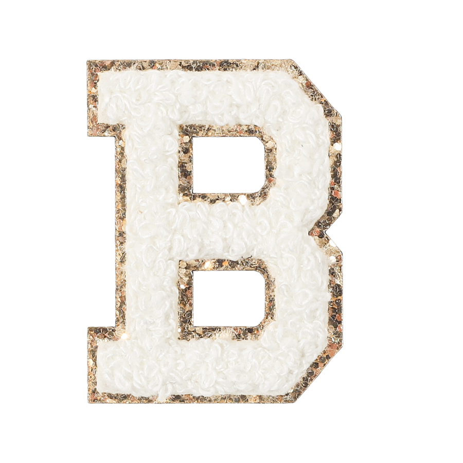 B - Letter Patch White