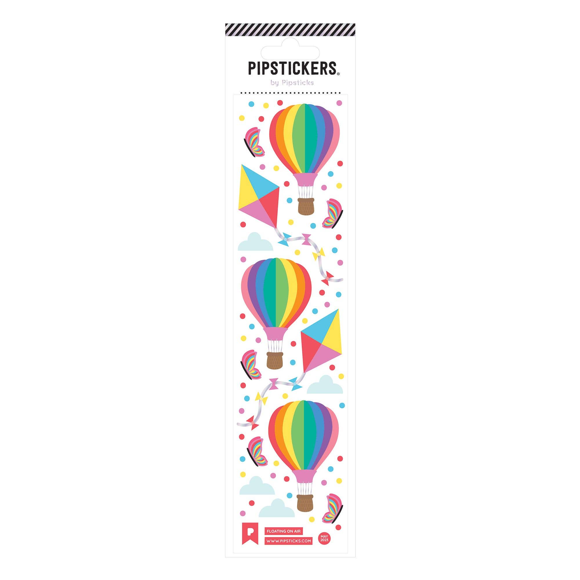 Colourful hot air balloon stickers