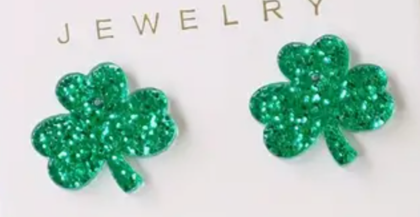 Four Leaf Clover, Good Luck Earings