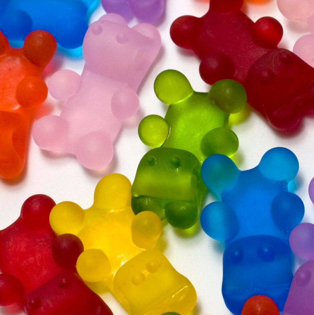 Glass Gummy Bear Necklace (assorted colours)