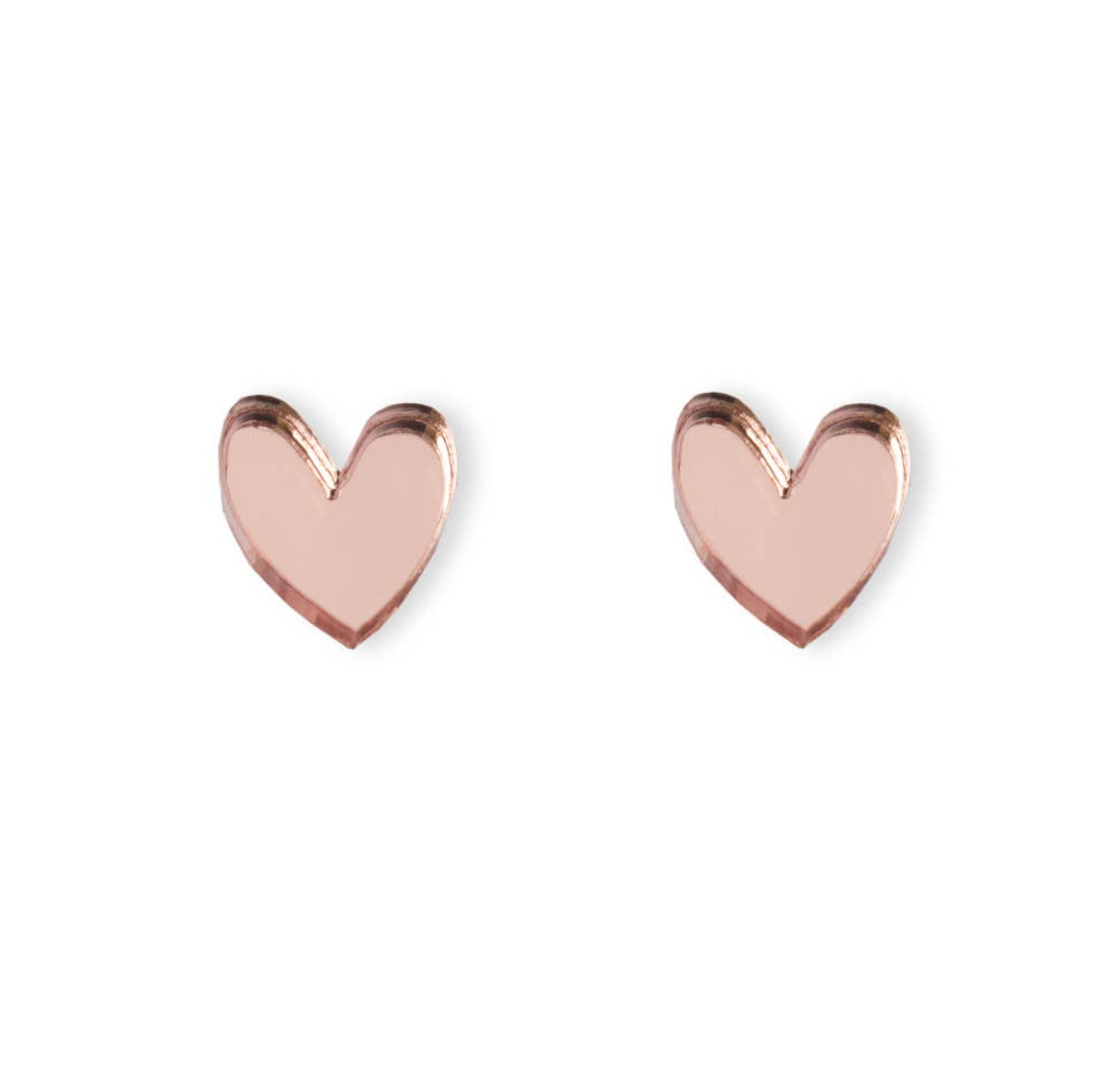 Heart Stud Earrings (Various Colours)