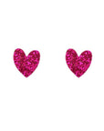 Heart Stud Earrings (Various Colours)