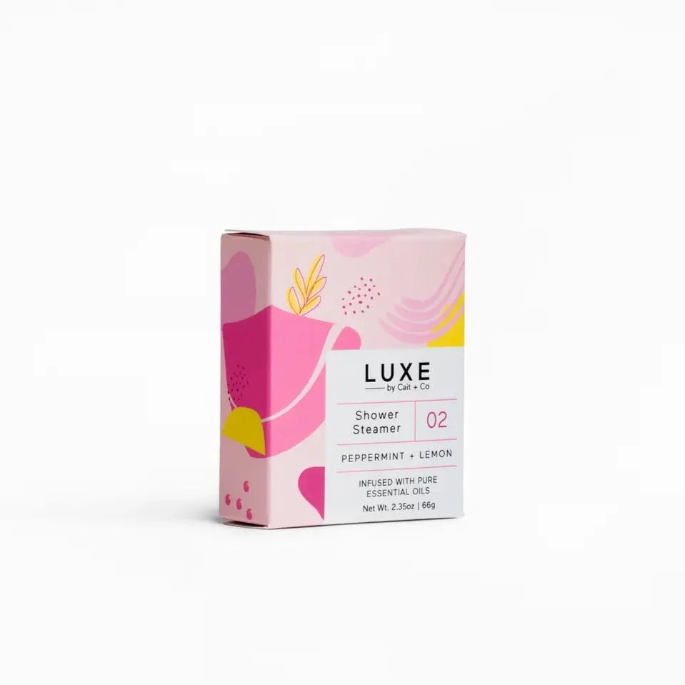 LUXE SHOWER STEAMER PEPPERMINT+LEMON