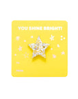 Pin Card - Star - Pearl + Gold Confetti