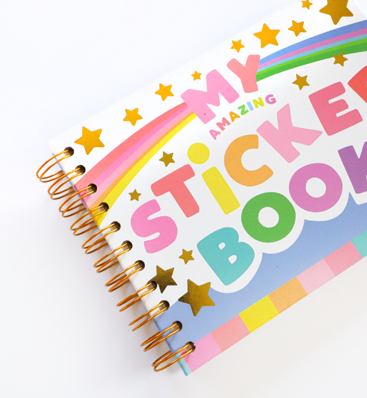 Retro Rainbow Fun  - Hardcover Retro Style Sticker Book