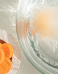 Sweet Satsuma Mini Bath Fizzies in water