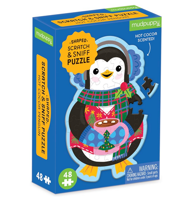 Hot Cocoa Penguin 48 pc Scratch and Sniff Puzzle
