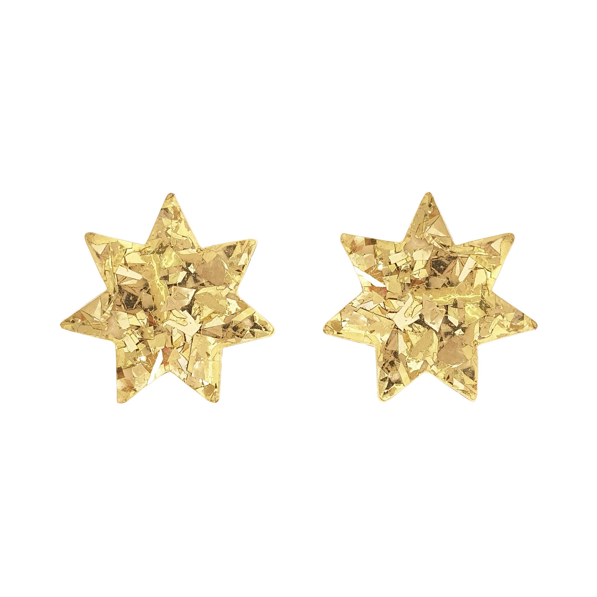 Star Stud Earrings in Gold Sparkle