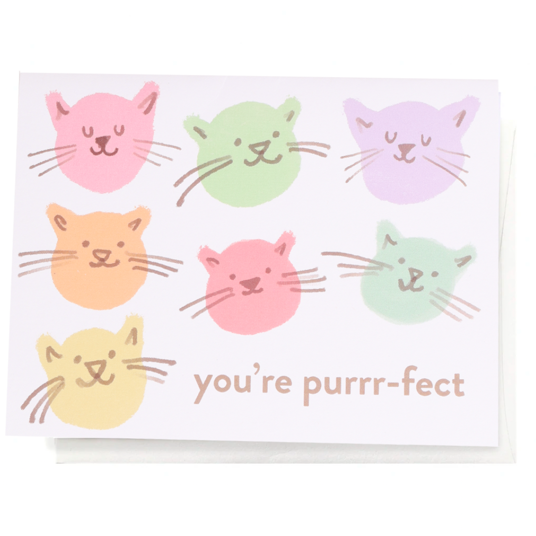 You&#39;re Purrrfect, Watercolour Greeting Card