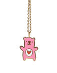 Retro Bear Pendant Necklace, 14k Gold Plated