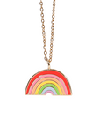 Rainbow Pendant Necklace, 14k Gold Plated